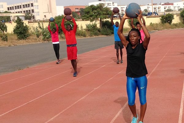 Marie Josée Ta Lou (right) training at the HPTC Dakar (HPTC Dakar)